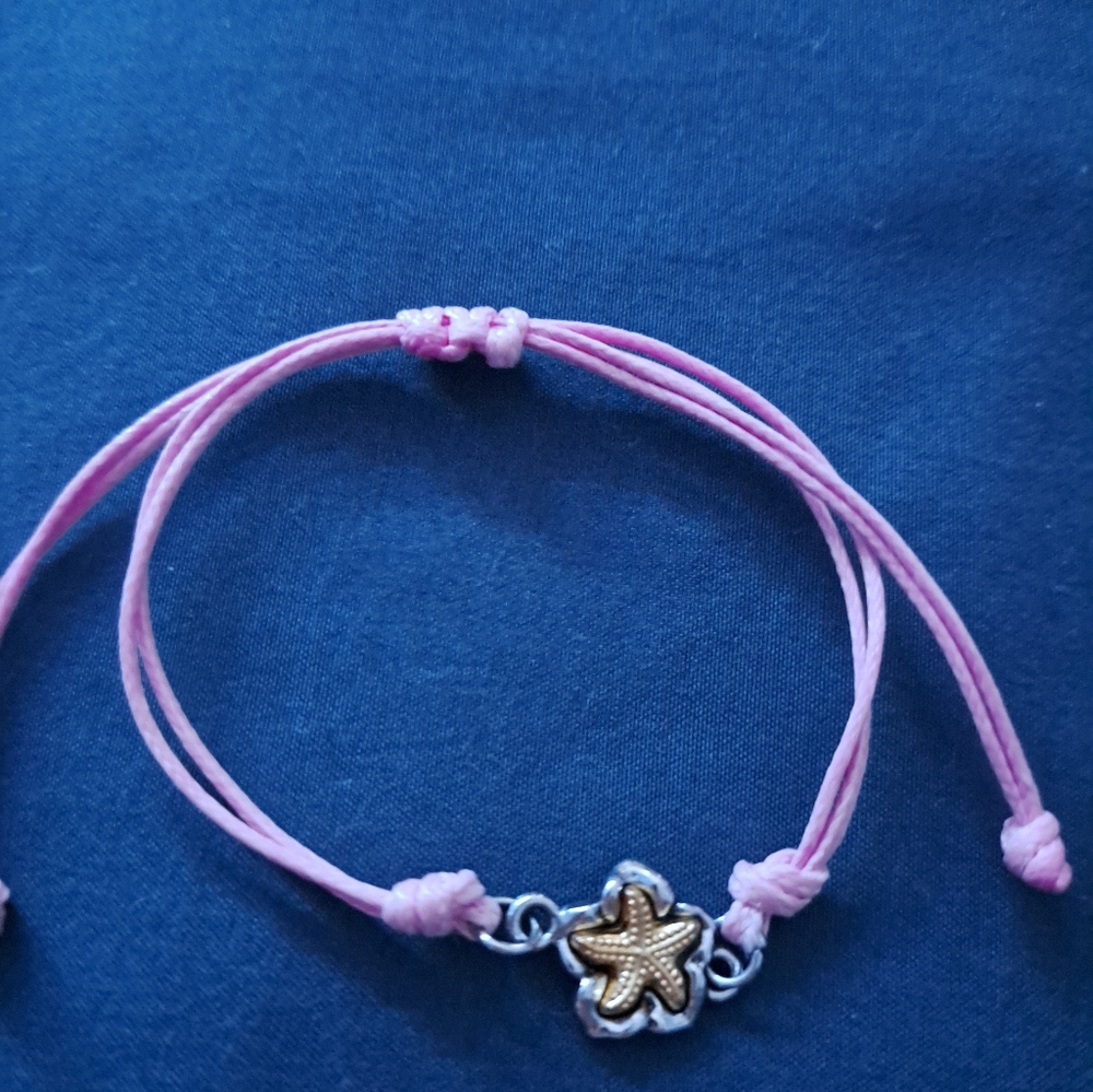 Pink Adjustable Starfish Bracelet
